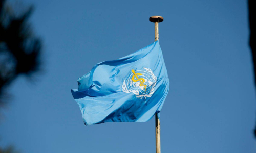Drapeau de l'Organisation mondiale de la santé